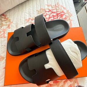 Hermes Sandales Chypre Noir